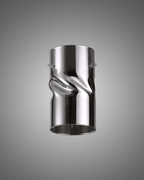 Luminosity Designs - Baron Tall Twisted Cylinder Glass Shade With Polished Chrome 3 Rod Suspension Plate - Luminosity Designs Ltd