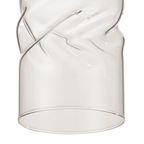 Luminosity Designs - Baron Tall Twisted Cylinder Glass Shade With Polished Chrome 3 Rod Suspension Plate - Luminosity Designs Ltd