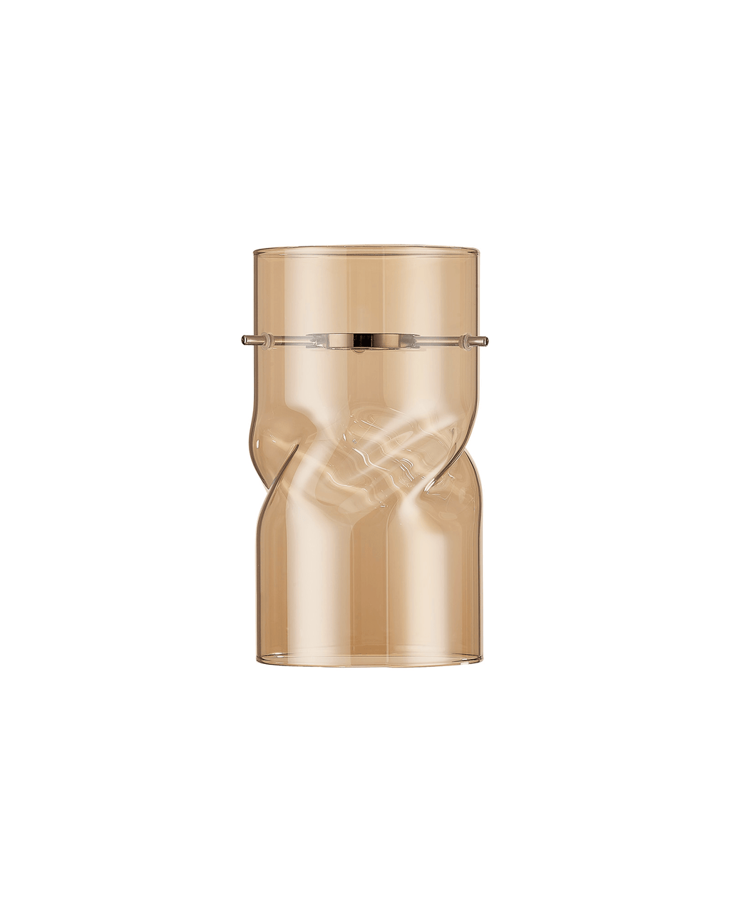 Luminosity Designs - Baron Tall Twisted Cylinder Glass Shade With Polished Chrome 3 Rod Suspension Plate - Luminosity Designs Ltd