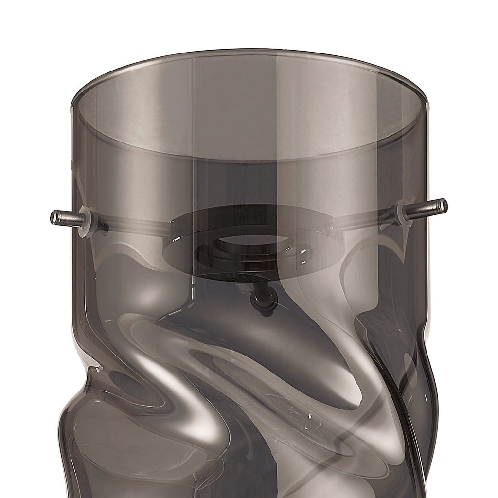 Luminosity Designs - Baron Tall Twisted Cylinder Glass Shade With Polished Chrome 3 Rod Suspension Plate - Luminosity Designs Ltd