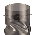 Luminosity Designs - Baron Tall Twisted Cylinder Glass Shade With Polished Chrome 3 Rod Suspension Plate - Luminosity Designs Ltd