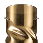 Luminosity Designs - Baron Tall Twisted Cylinder Glass Shade With Polished Chrome 3 Rod Suspension Plate - Luminosity Designs Ltd