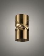 Luminosity Designs - Baron Tall Twisted Cylinder Glass Shade With Polished Chrome 3 Rod Suspension Plate - Luminosity Designs Ltd