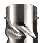 Luminosity Designs - Baron Tall Twisted Cylinder Glass Shade With Polished Chrome 3 Rod Suspension Plate - Luminosity Designs Ltd