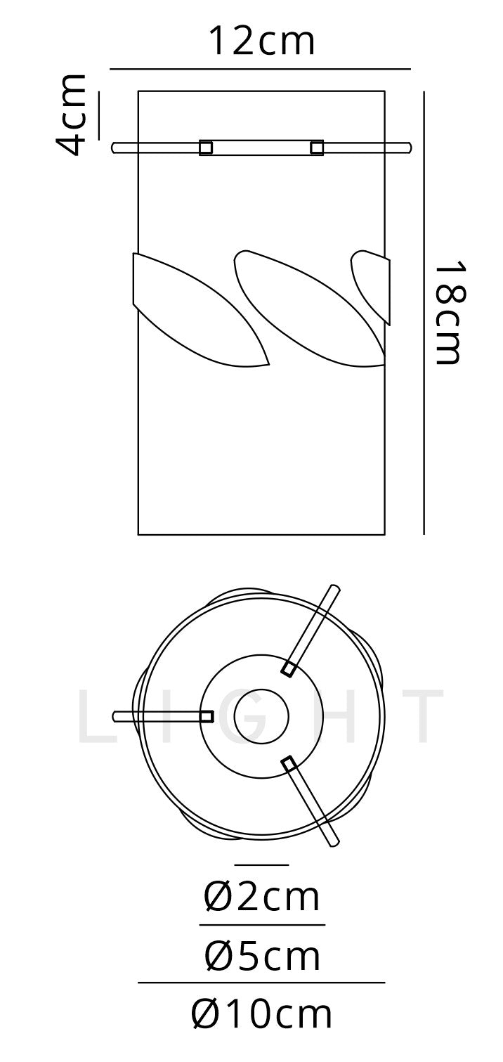 Luminosity Designs - Baron Tall Twisted Cylinder Glass Shade With Polished Chrome 3 Rod Suspension Plate - Luminosity Designs Ltd
