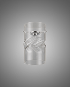 Luminosity Designs - Baron Tall Twisted Cylinder Glass Shade With Polished Chrome 3 Rod Suspension Plate - Luminosity Designs Ltd