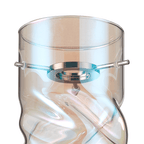 Luminosity Designs - Baron Tall Twisted Cylinder Glass Shade With Polished Chrome 3 Rod Suspension Plate - Luminosity Designs Ltd