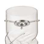 Luminosity Designs - Baron Tall Twisted Cylinder Glass Shade With Polished Chrome 3 Rod Suspension Plate - Luminosity Designs Ltd