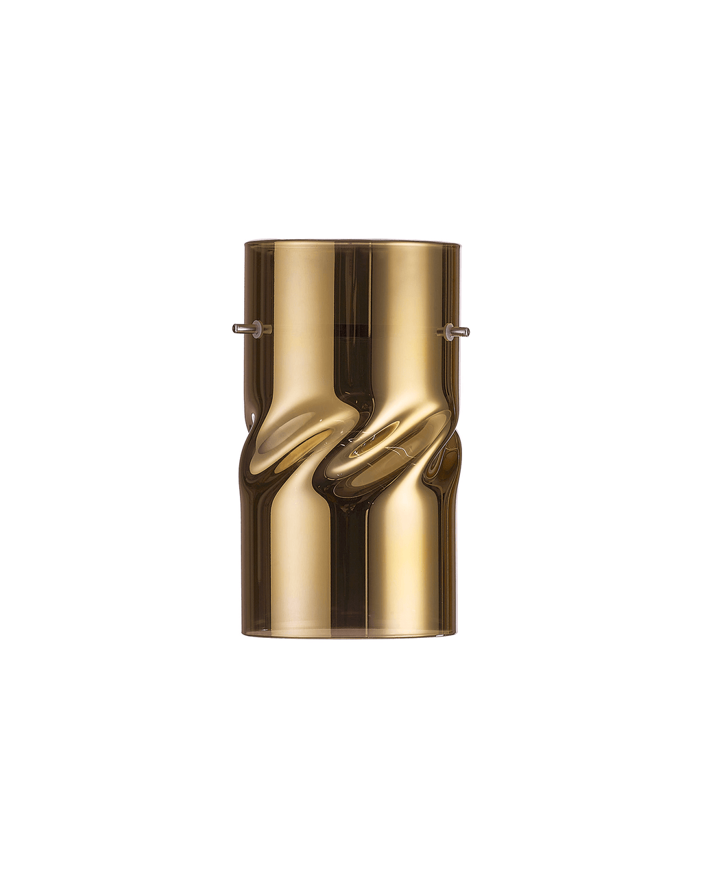 Luminosity Designs - Baron Tall Twisted Cylinder Glass Shade With Polished Chrome 3 Rod Suspension Plate - Luminosity Designs Ltd