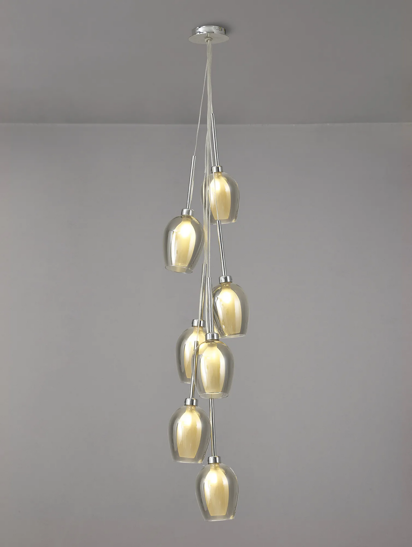 Baron Fully Adjustable Cluster or Tiered Pendant, G9 x 7 , Mix & Match Your Shades