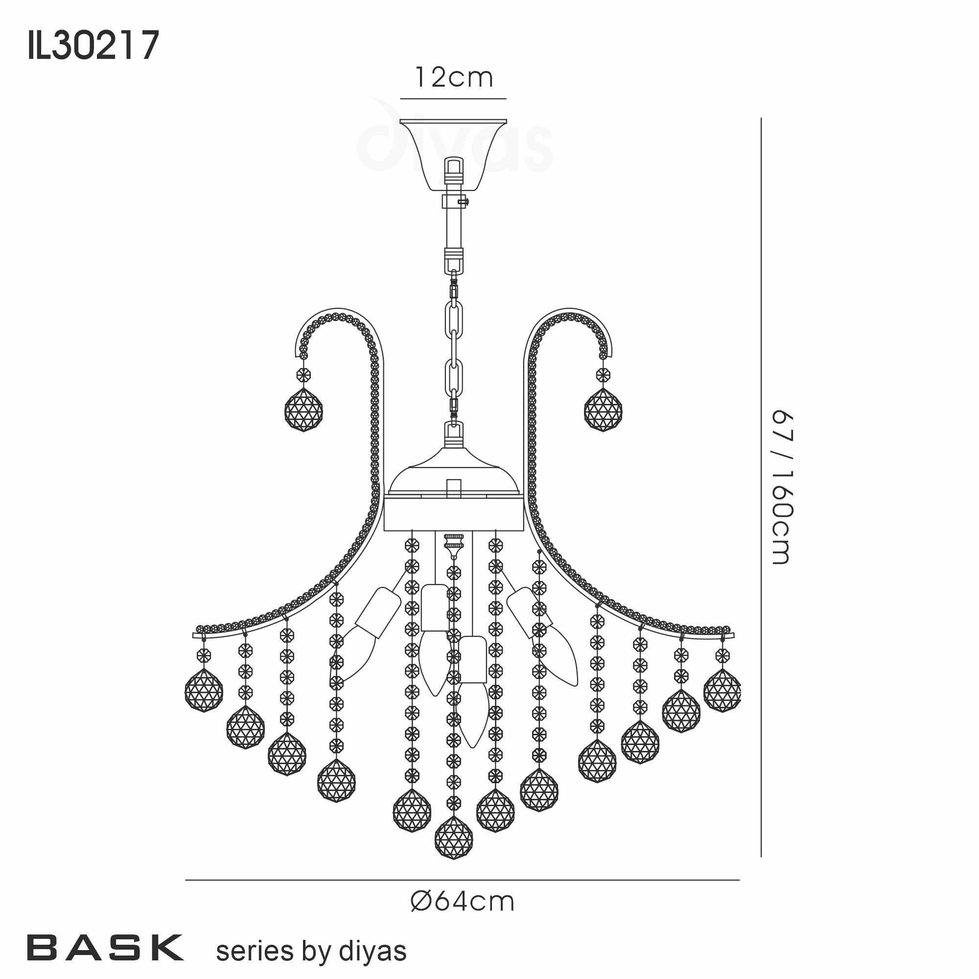 Diyas - Bask Large Pendant - Luminosity Designs Ltd