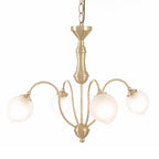 Diyas - Bastia 4 Light G9 Satin Gold Pendant (Diyas IL20241) - Luminosity Designs Ltd