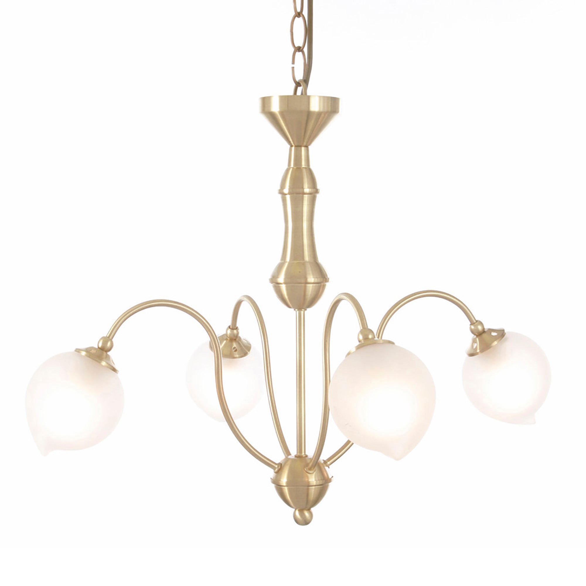 Diyas - Bastia 4 Light G9 Satin Gold Pendant (Diyas IL20241) - Luminosity Designs Ltd