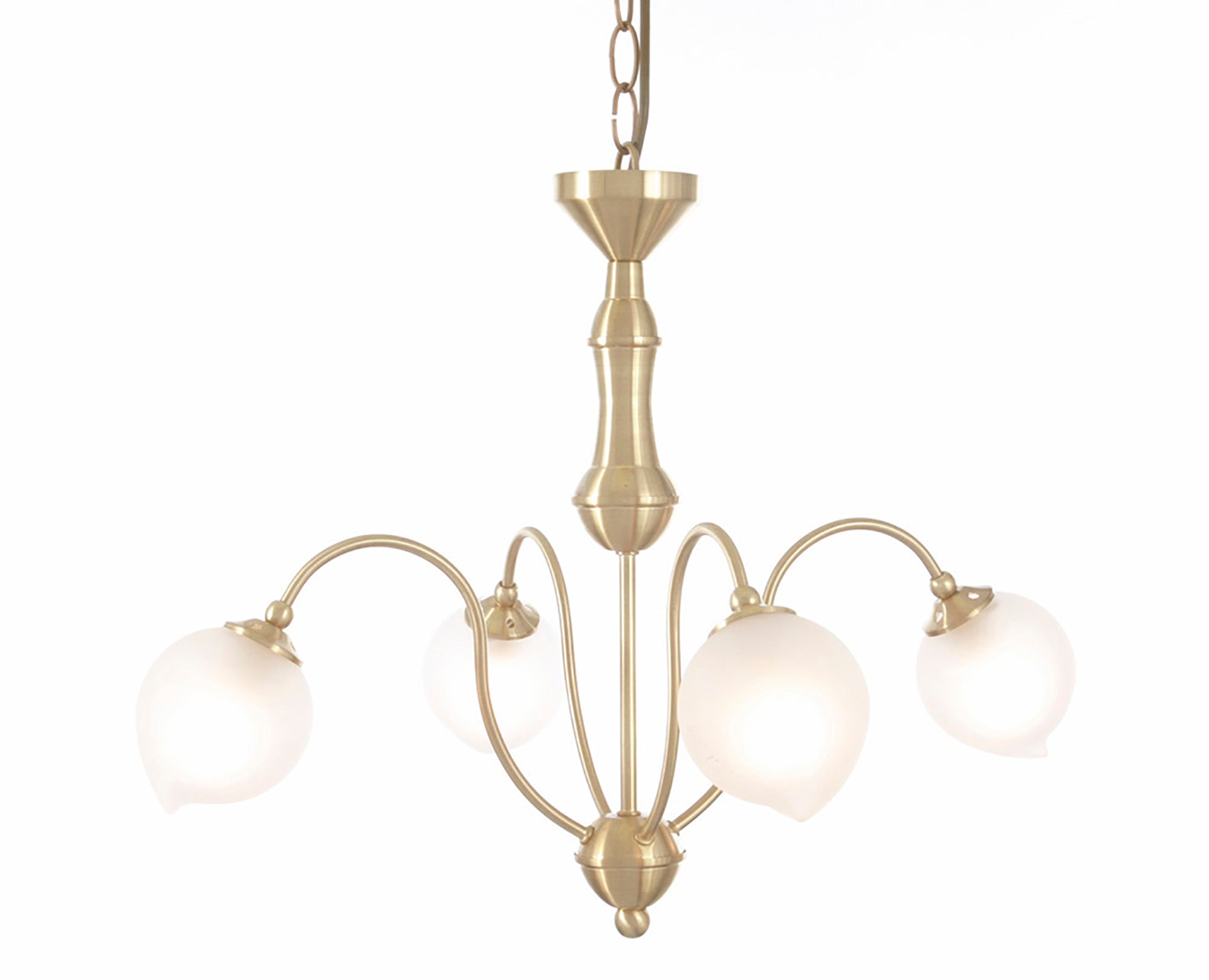 Diyas - Bastia 4 Light G9 Satin Gold Pendant (Diyas IL20241) - Luminosity Designs Ltd