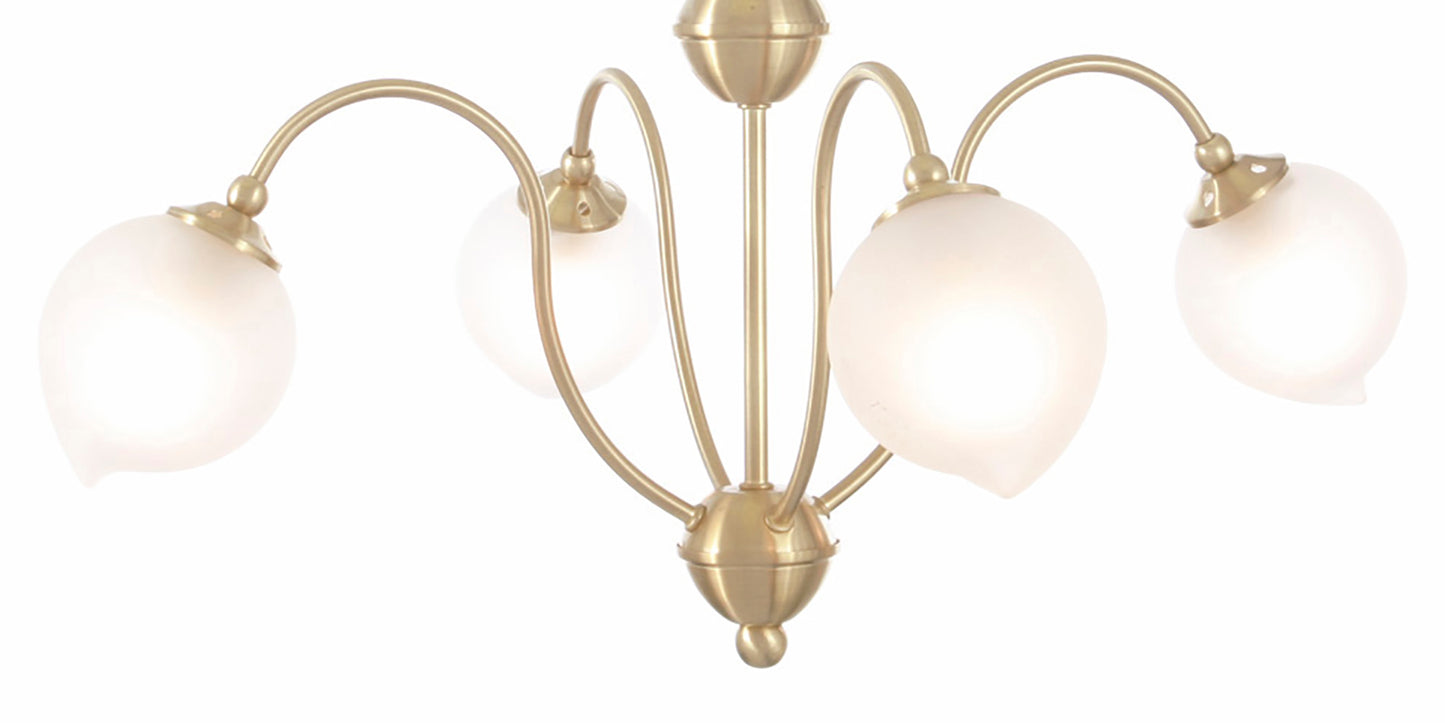 Bastia 4 Light G9 Satin Gold Pendant  (Diyas IL20241)