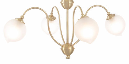 Bastia 4 Light G9 Satin Gold Pendant  (Diyas IL20241)