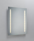 Knightsbridge - Battery Operated IP44 LED Bathroom Mirror with Frosted Panels - Luminosity Designs Ltd
