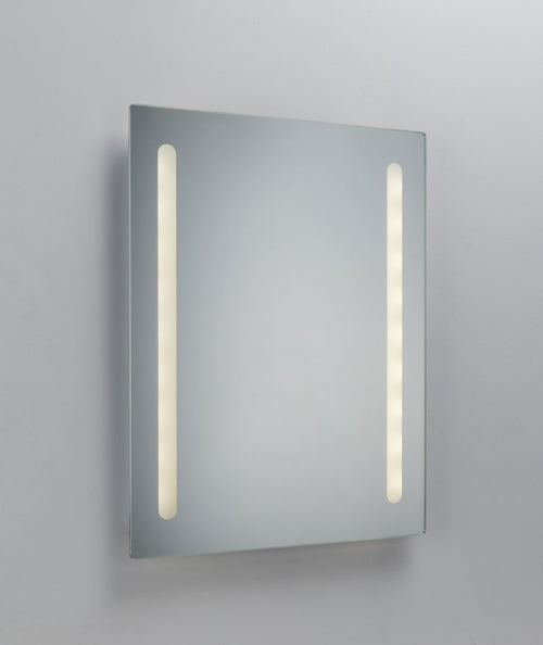 Knightsbridge - Battery Operated IP44 LED Bathroom Mirror with Frosted Panels - Luminosity Designs Ltd