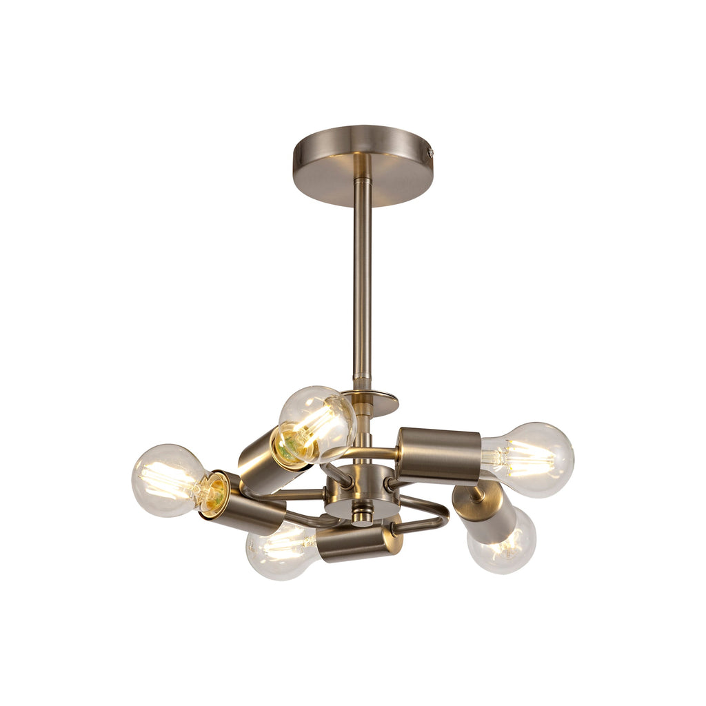 Deco - Baymont 5 Light Semi Flush Fitting - Luminosity Designs Ltd