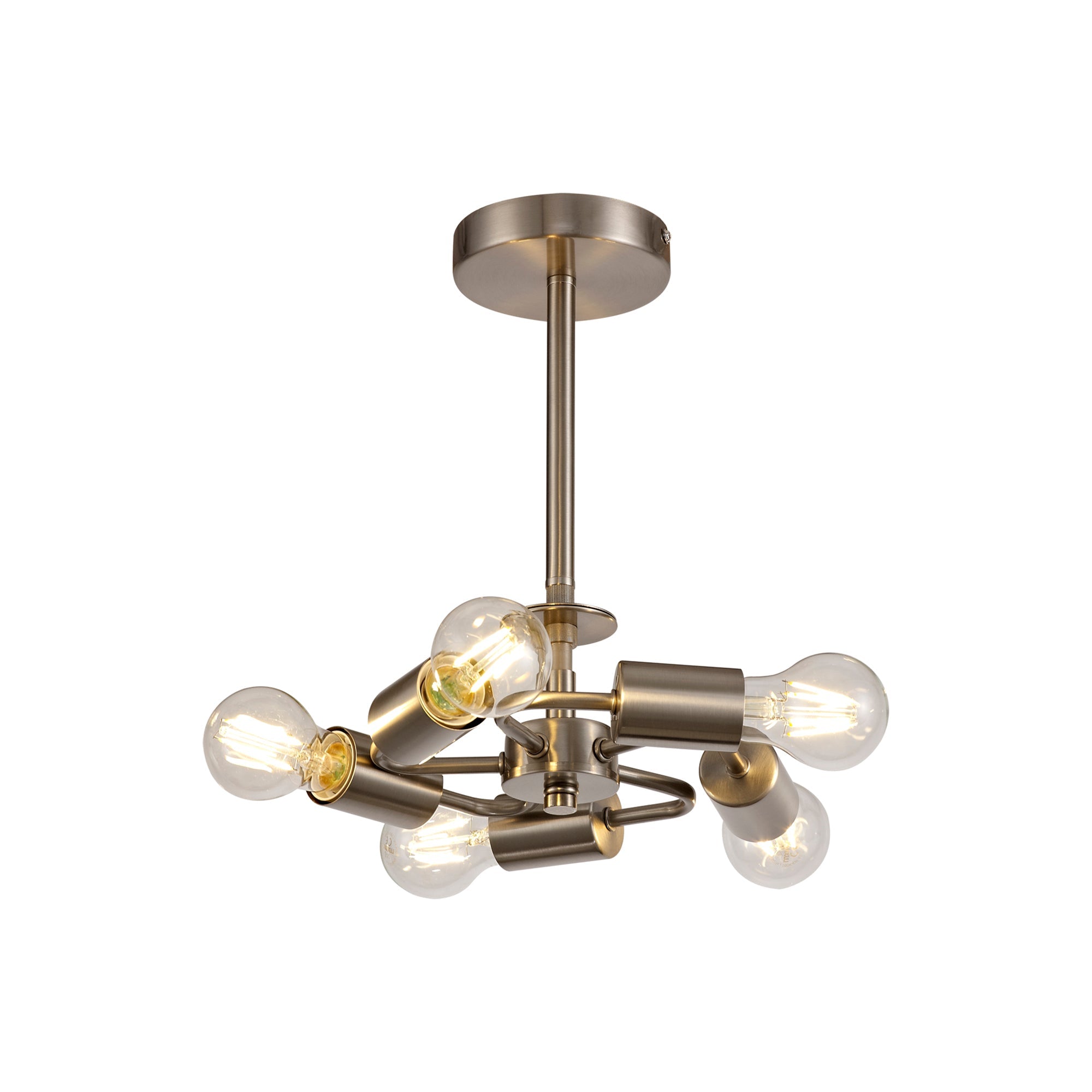 Deco - Baymont 5 Light Semi Flush Fitting - Luminosity Designs Ltd