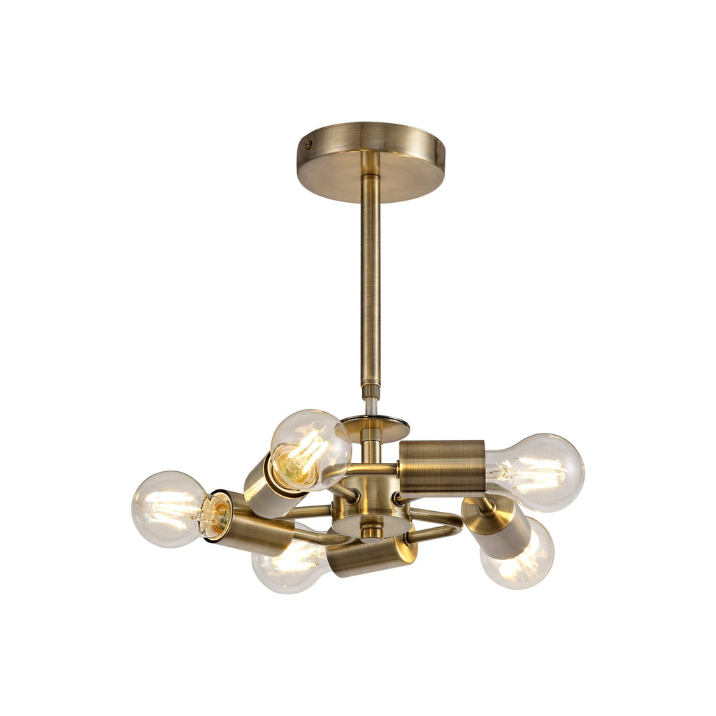 Deco - Baymont 5 Light Semi Flush Fitting - Luminosity Designs Ltd
