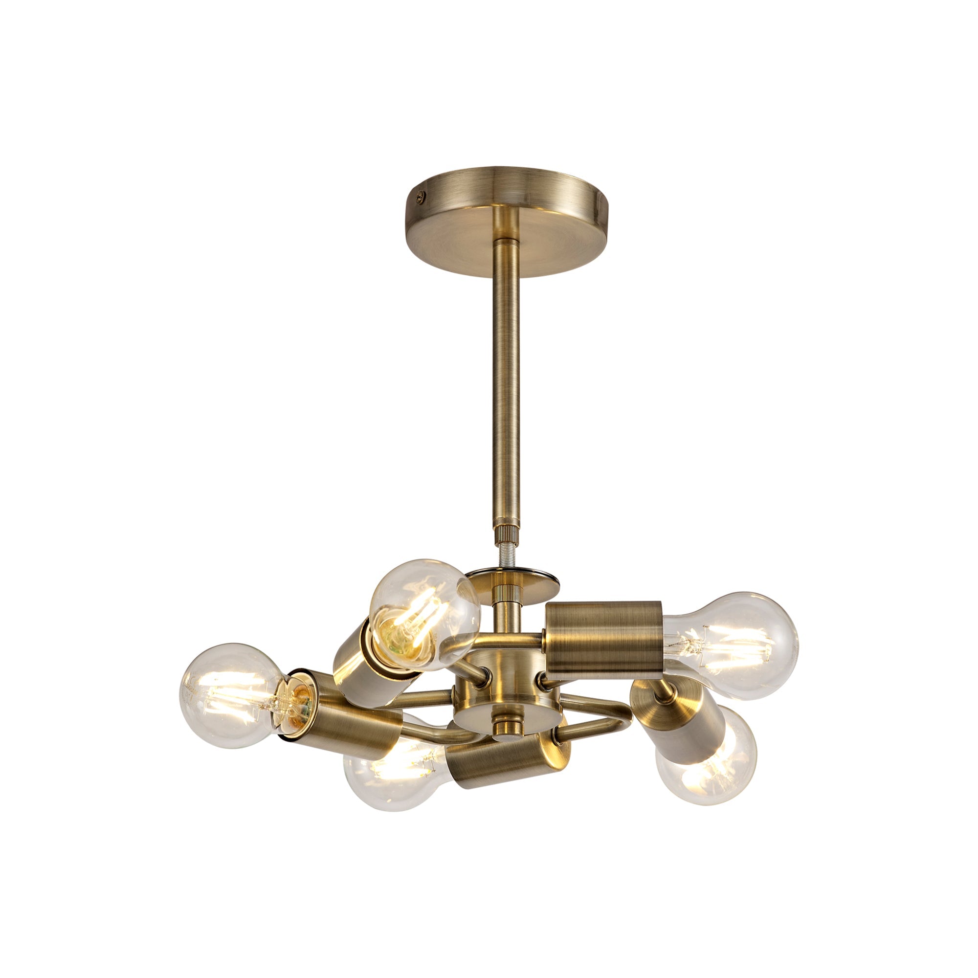 Deco - Baymont 5 Light Semi Flush Fitting - Luminosity Designs Ltd