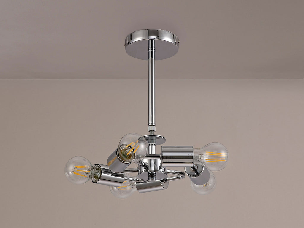 Deco - Baymont 5 Light Semi Flush Fitting - Luminosity Designs Ltd