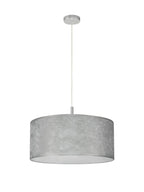 Deco - Baymont Polished Chrome 5 Light E27 Single Pendant With 60cm x 22cm Silver Leaf Shade - Luminosity Designs Ltd