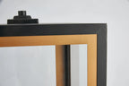 Belial Rectangular Post Lamp Large, 3 x E14, IP54, Satin Black And Gold Inner Frame Inserts Included