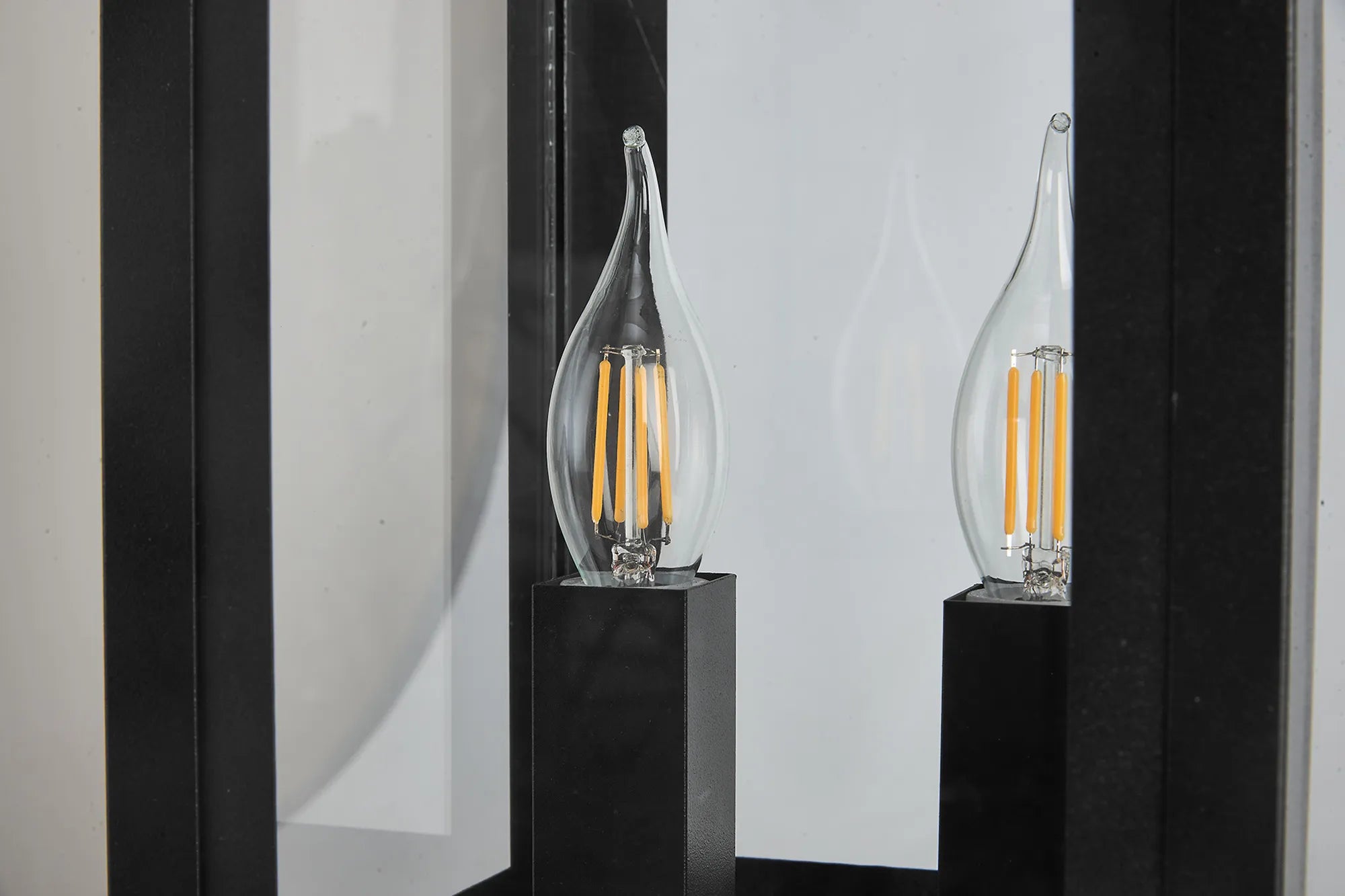 Belial Rectangular Post Lamp Small, 2 x E14, IP54, Satin Black And Gold Inner Frame Inserts Included (Copy)