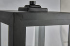 Belial Rectangular Post Lamp Small, 2 x E14, IP54, Satin Black And Gold Inner Frame Inserts Included (Copy)