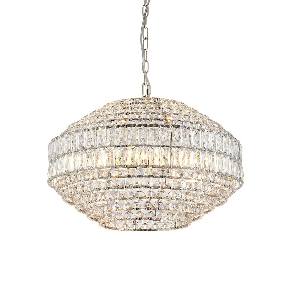 Luminosity Designs - Beatrice 5 Light Chrome and Crystal Ball Pendant - Luminosity Designs Ltd