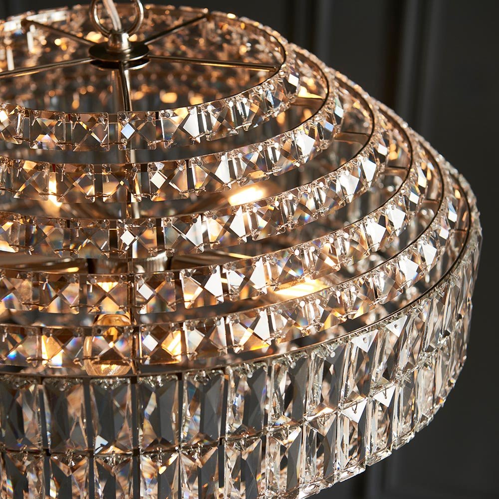 Luminosity Designs - Beatrice 5 Light Chrome and Crystal Ball Pendant - Luminosity Designs Ltd