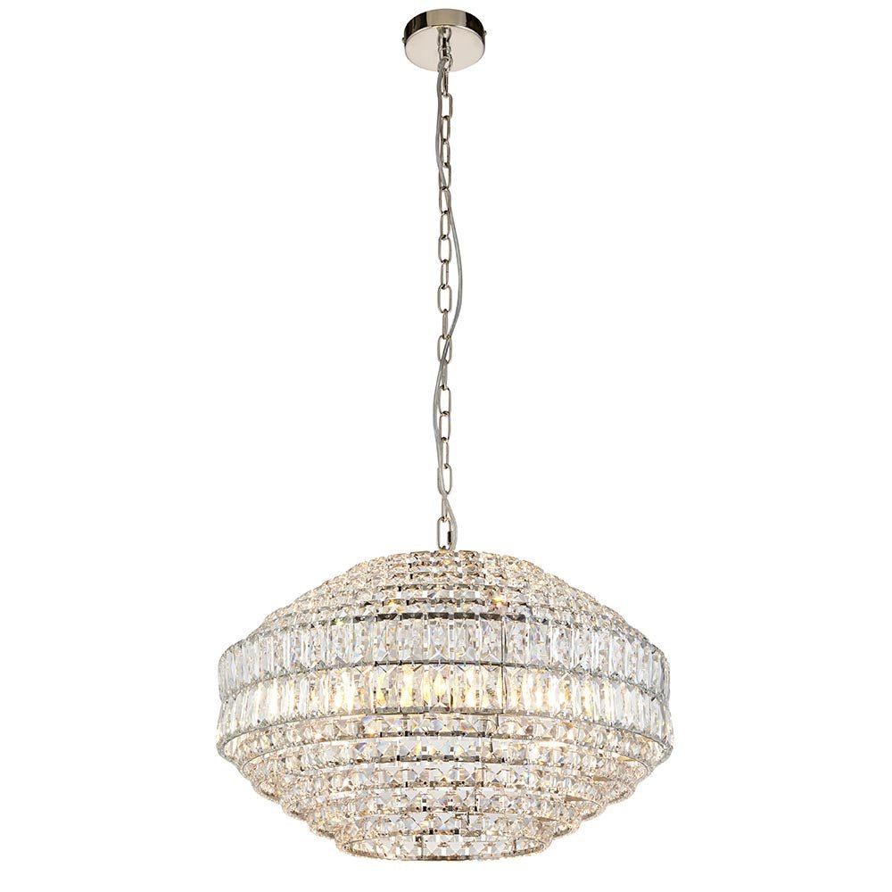Luminosity Designs - Beatrice 5 Light Chrome and Crystal Ball Pendant - Luminosity Designs Ltd