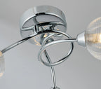 Deco - Beatrix 36cm Round Flush Ceiling Light, 3 x G9, Polished Chrome/Clear Glass - Luminosity Designs Ltd