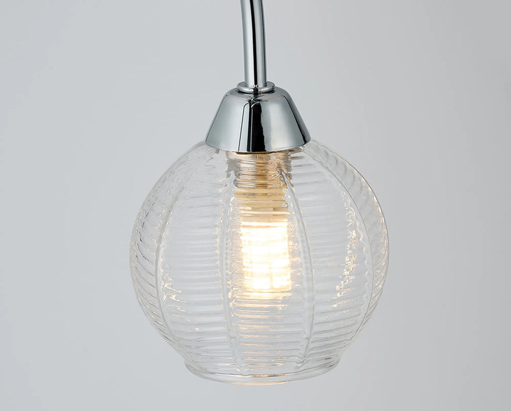 Deco - Beatrix 36cm Round Flush Ceiling Light, 3 x G9, Polished Chrome/Clear Glass - Luminosity Designs Ltd