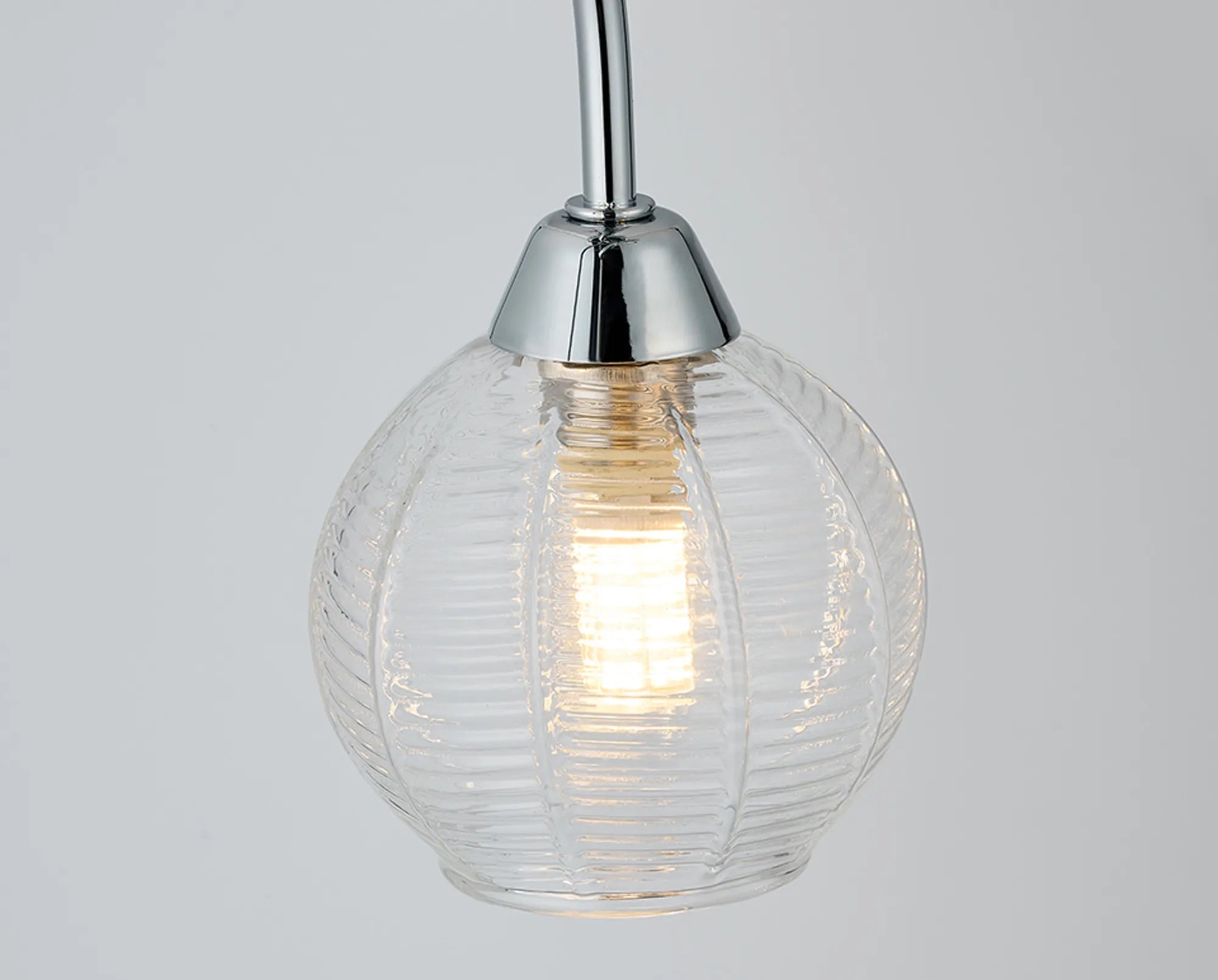 Deco - Beatrix 36cm Round Flush Ceiling Light, 3 x G9, Polished Chrome/Clear Glass - Luminosity Designs Ltd