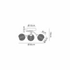 Deco - Beatrix 36cm Round Flush Ceiling Light, 3 x G9, Polished Chrome/Clear Glass - Luminosity Designs Ltd