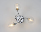 Deco - Beatrix 36cm Round Flush Ceiling Light, 3 x G9, Polished Chrome/Clear Glass - Luminosity Designs Ltd