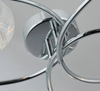 Deco - Beatrix Flush Ceiling Light, 5 x G9, Polished Chrome/Clear Glass - Luminosity Designs Ltd