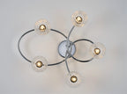 Deco - Beatrix Flush Ceiling Light, 5 x G9, Polished Chrome/Clear Glass - Luminosity Designs Ltd