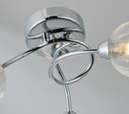 Beatrix 36cm Round Flush Ceiling Light, 3 x G9, Polished Chrome/Clear Glass