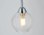 Beatrix 36cm Round Flush Ceiling Light, 3 x G9, Polished Chrome/Clear Glass