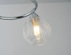 Beatrix Flush Ceiling Light, 5 x G9, Polished Chrome/Clear Glass