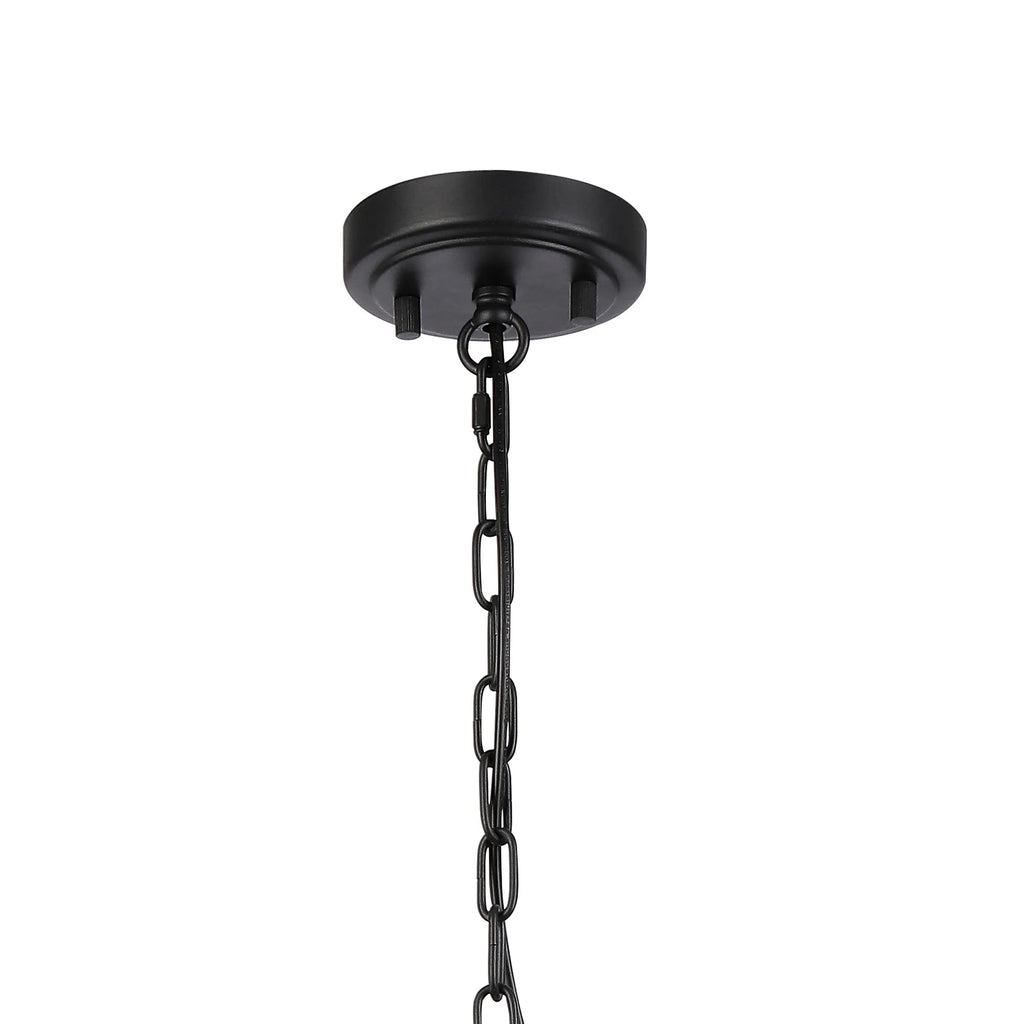 Luminosity Designs - Belait Fluted Ribbed Glass Pendant, 1 x E27, Metal/Clear Glass - Luminosity Designs Ltd