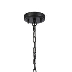 Luminosity Designs - Belait Fluted Ribbed Glass Pendant, 1 x E27, Metal/Clear Glass - Luminosity Designs Ltd