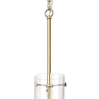 Luminosity Designs - Belait Fluted Ribbed Glass Pendant, 1 x E27, Metal/Clear Glass - Luminosity Designs Ltd