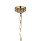 Luminosity Designs - Belait Fluted Ribbed Glass Pendant, 1 x E27, Metal/Clear Glass - Luminosity Designs Ltd