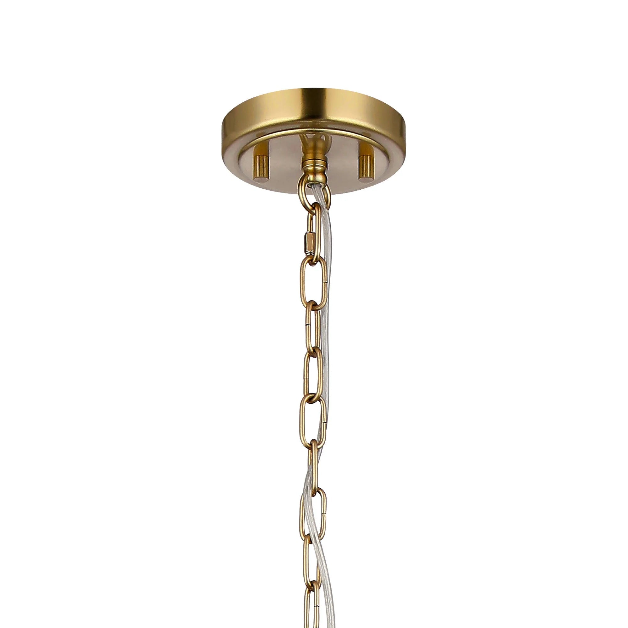 Luminosity Designs - Belait Fluted Ribbed Glass Pendant, 1 x E27, Metal/Clear Glass - Luminosity Designs Ltd