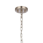 Belait Fluted Ribbed Glass Pendant, 1 x E27, Metal/Clear Glass
